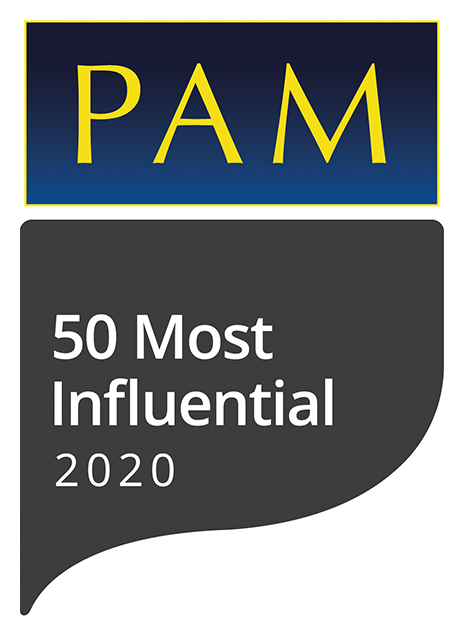 PAM 50 most influential logo